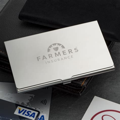 business card holder engraved logo.